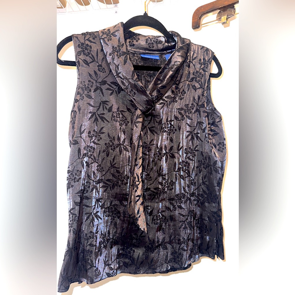 Karen Scott Black Blouse